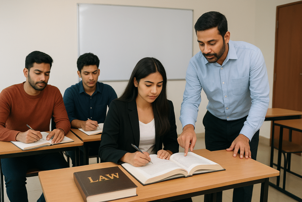 Students preparing for MH CET Law exam at Career Managers, Borivali-West