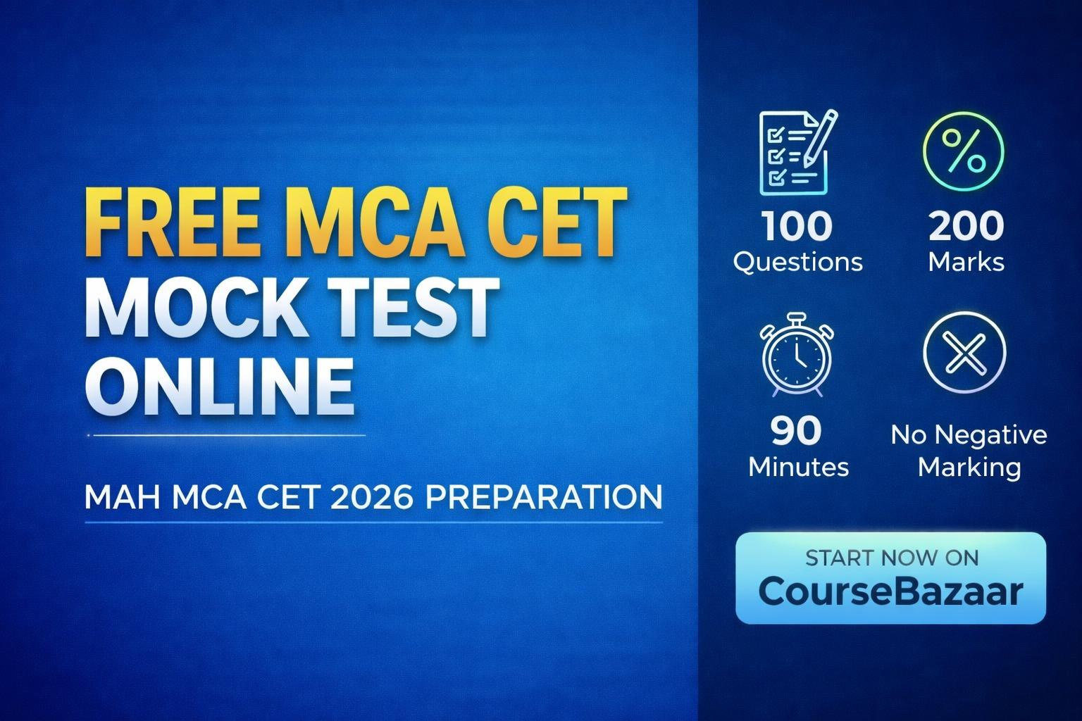 free mca cet mock test online thumbnail